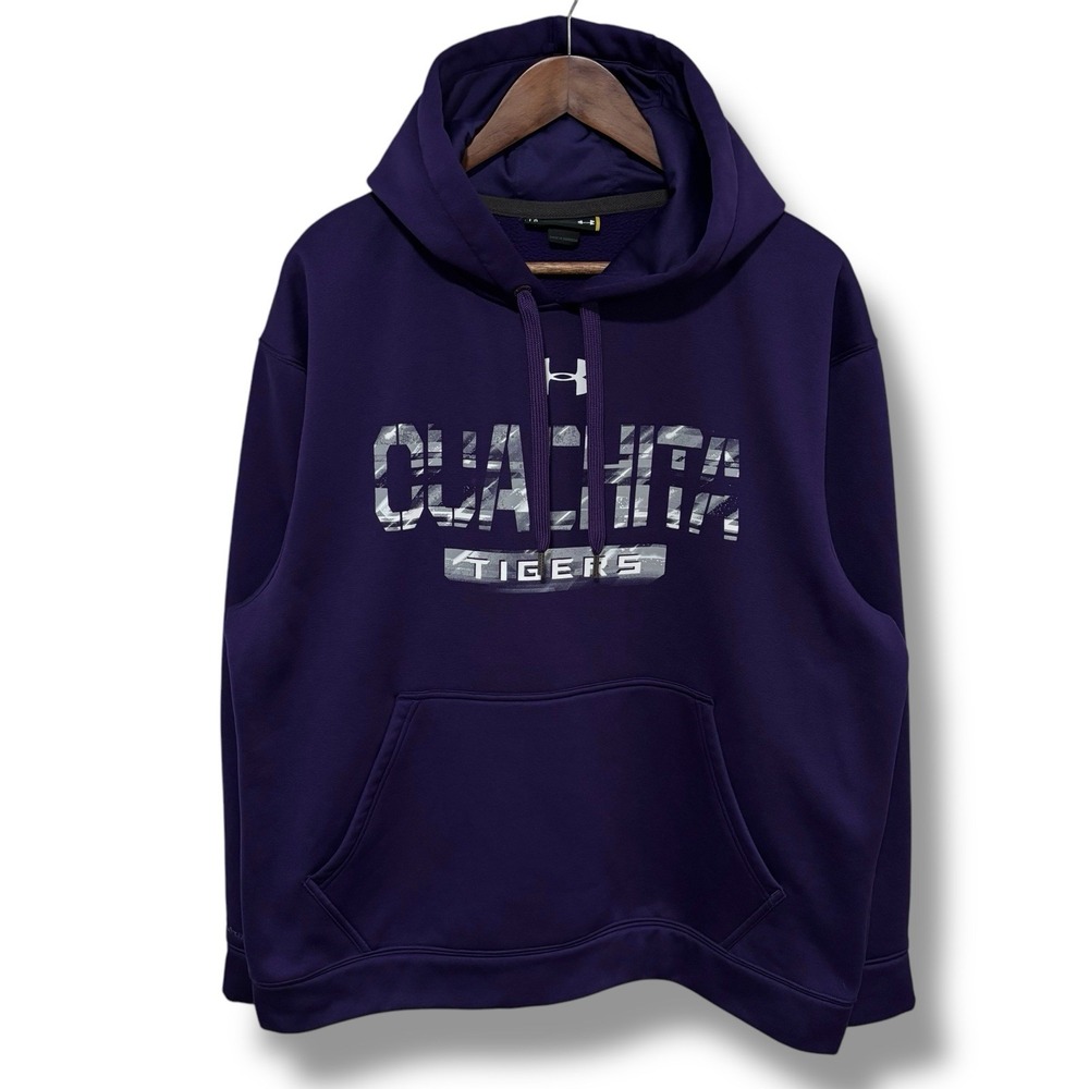 Under Armour Men's Quachita Tigers Drawstring Hoodie Size Large 24 x 28